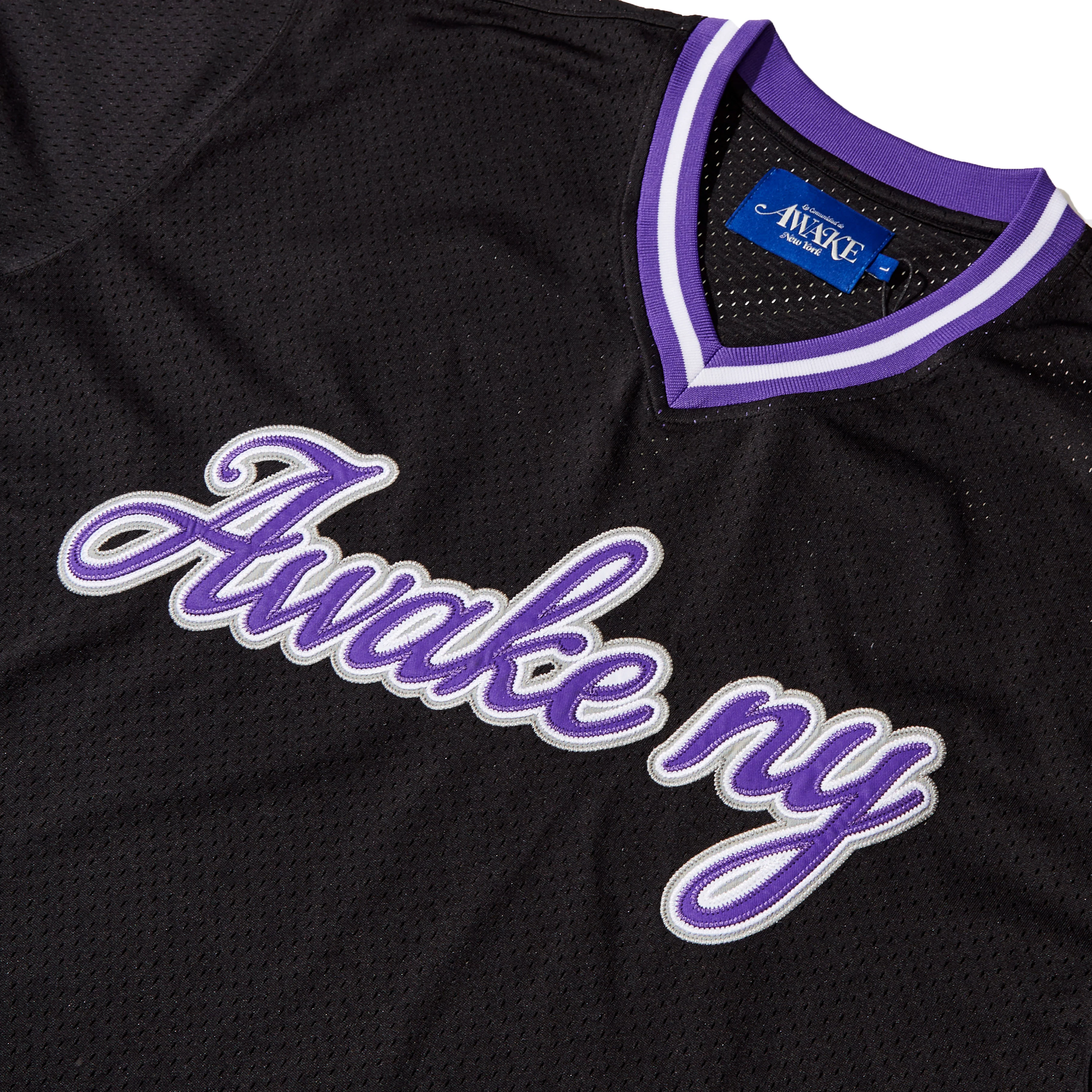 Script Embroidered Baseball Jersey - Image 3